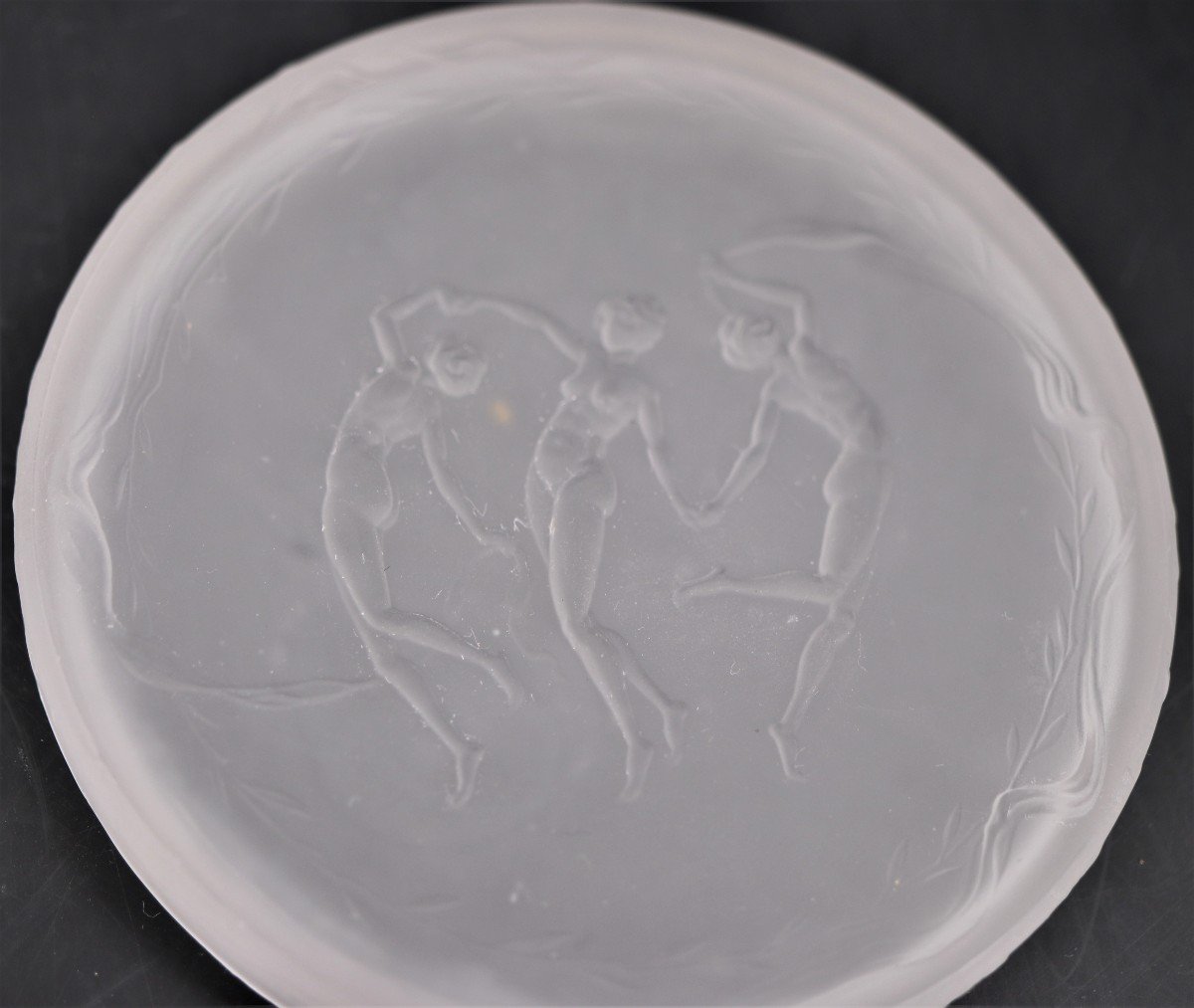 René Lalique For d'Orsay, Box/powder Compact, 3 Figurines, Signed.-photo-6