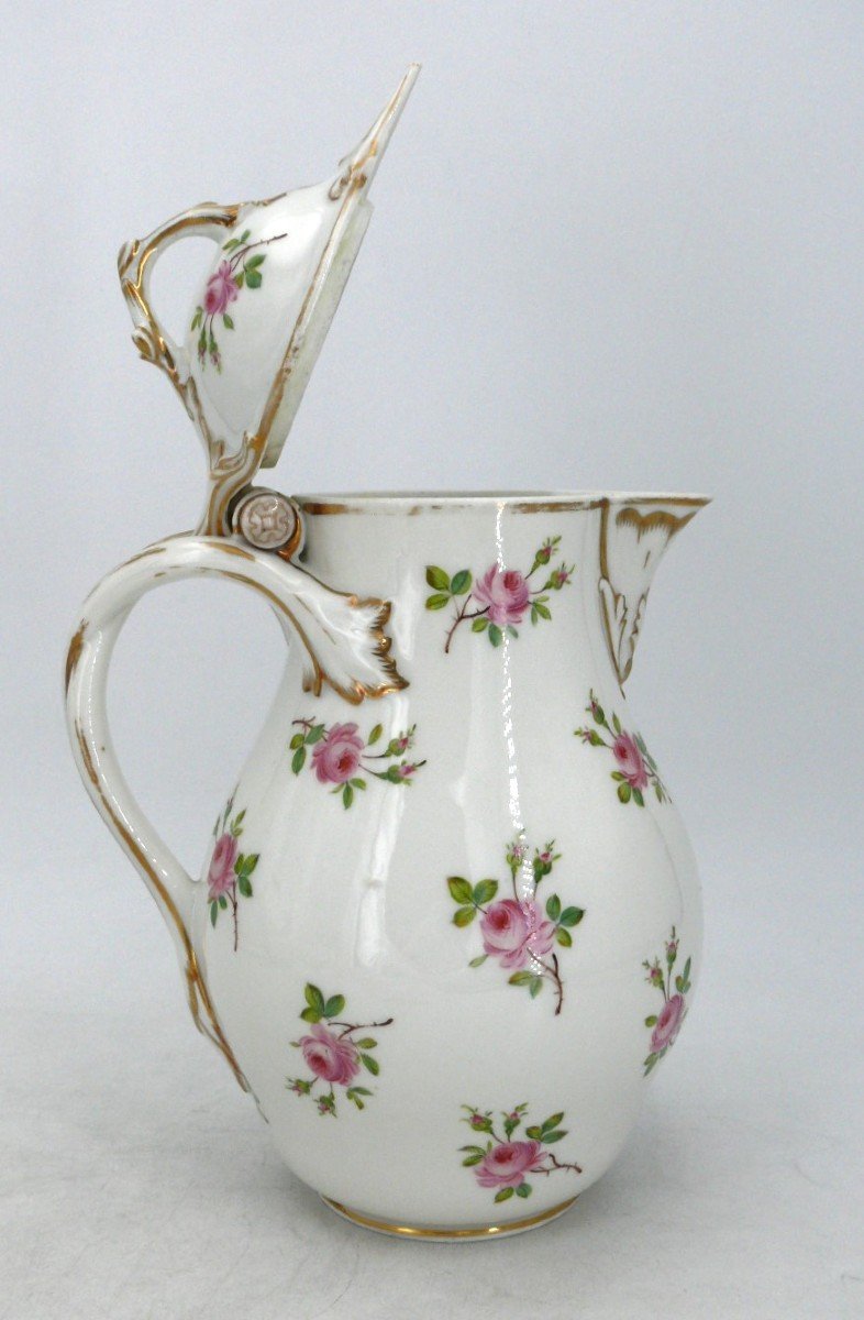Very Beautiful Jug/chocolate Pot, Late 18th Century Paris Porcelain, Excellent Condition.-photo-3