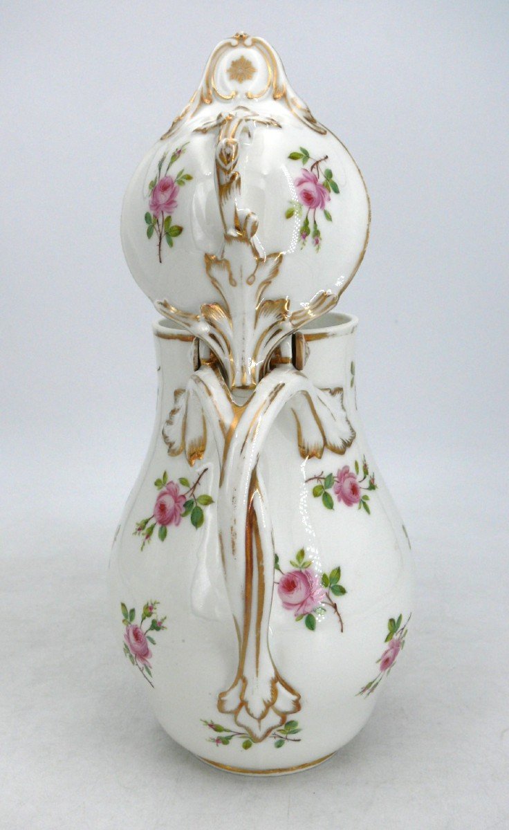 Very Beautiful Jug/chocolate Pot, Late 18th Century Paris Porcelain, Excellent Condition.-photo-5