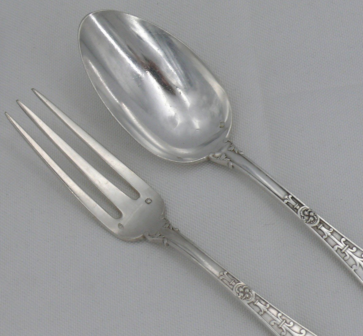 Puiforcat Spearhead Model With Rat Tail, 6 Place Settings In Sterling Silver Minerva.-photo-3