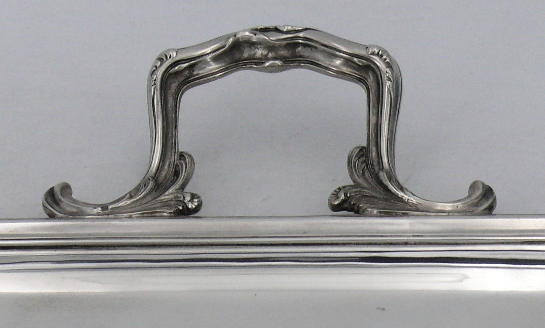 Beautiful Rectangular Tray In Sterling Silver Minerva, 1.965 Kg, Excellent Condition.-photo-4