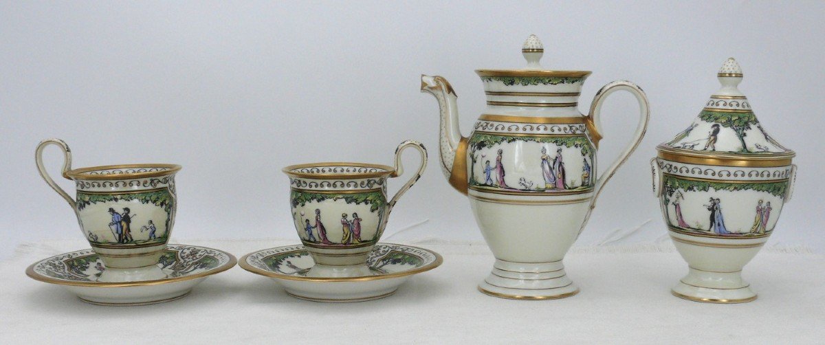 Raynaud Limoges, Walk At The Palais Royal, Luncheon For Two, Excellent Condition.-photo-3