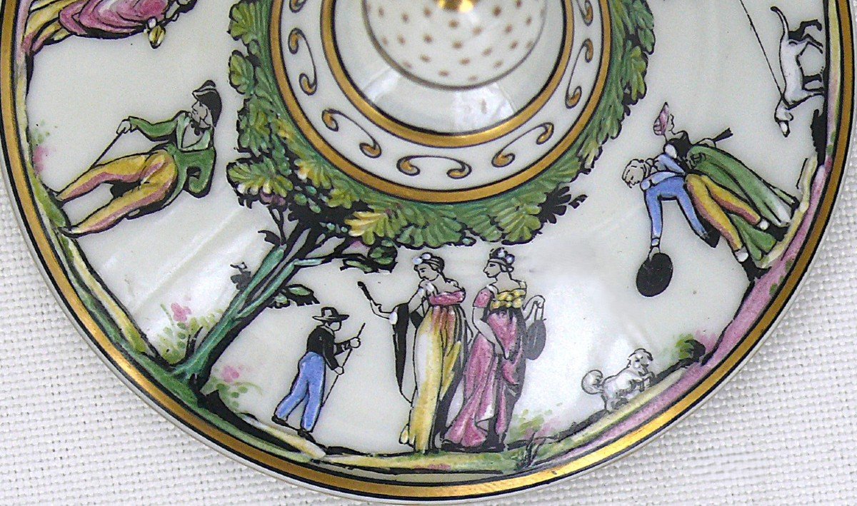 Raynaud Limoges, Walk At The Palais Royal, Luncheon For Two, Excellent Condition.-photo-4