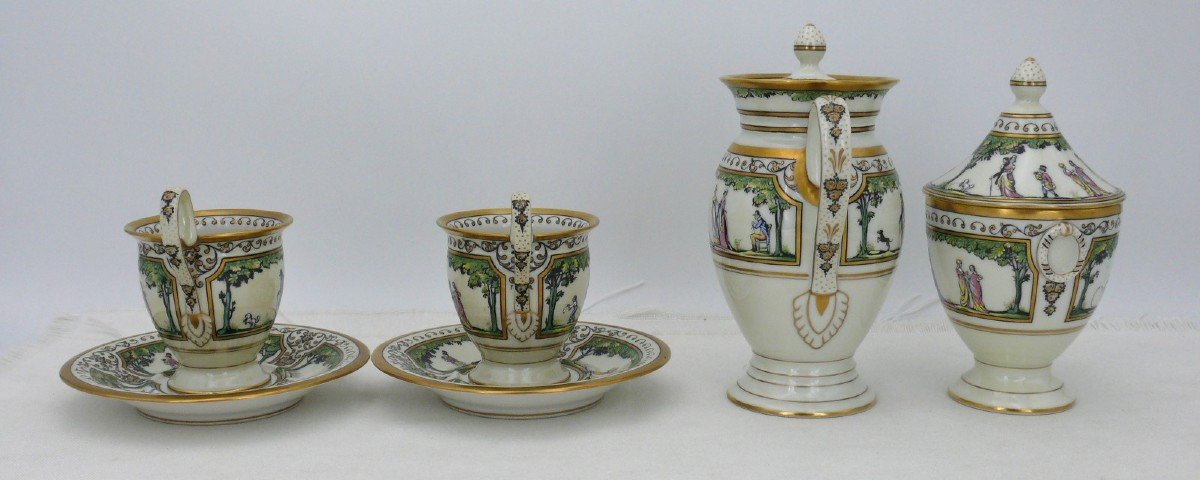 Raynaud Limoges, Walk At The Palais Royal, Luncheon For Two, Excellent Condition.-photo-1