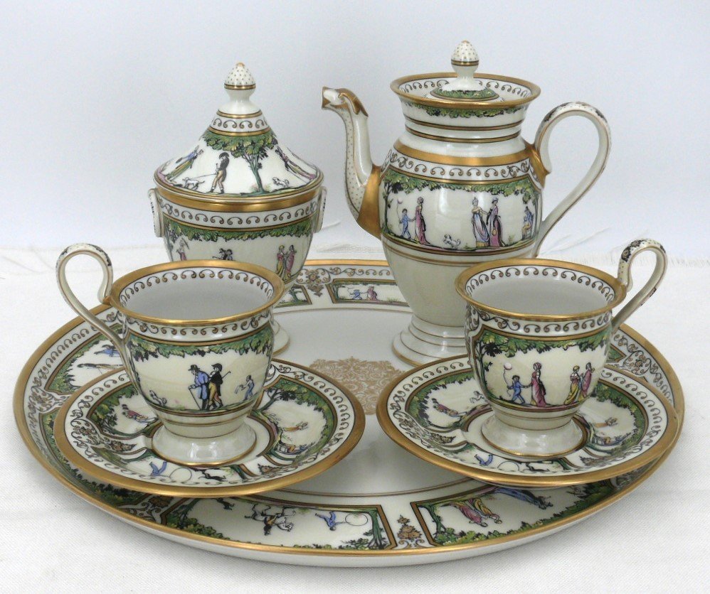 Raynaud Limoges, Walk At The Palais Royal, Luncheon For Two, Excellent Condition.