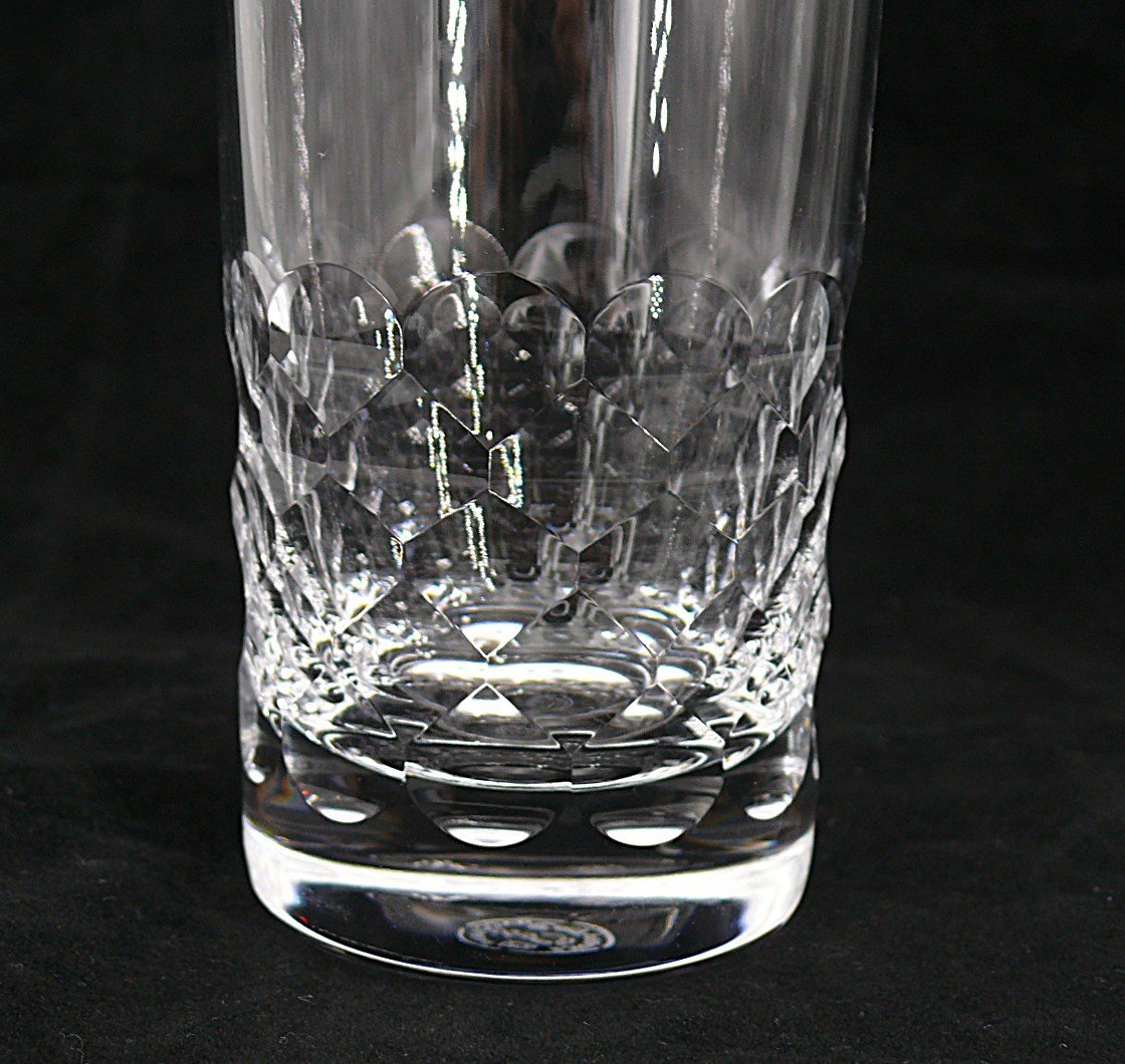 Baccarat Model Ecaille, 6 Orangeade Glasses, Crystal, Signed, 14 Cm, Excellent Condition.-photo-4