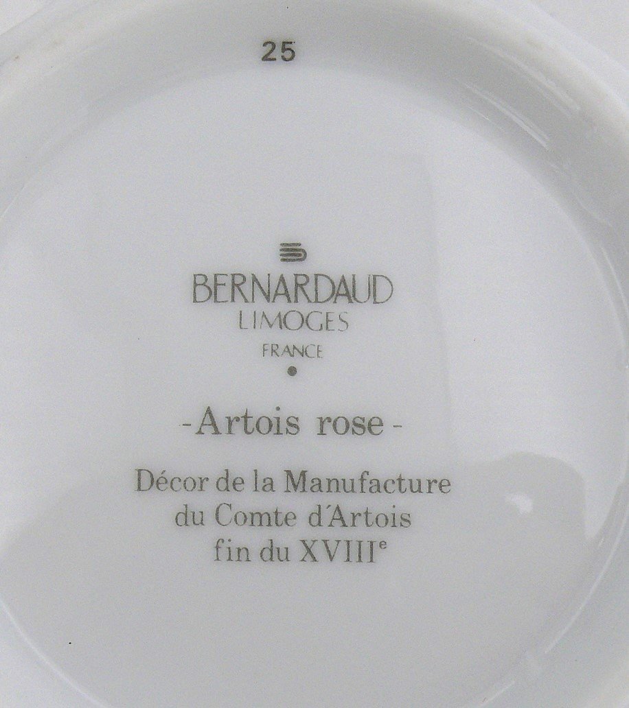 Bernardaud Artois Rose, Tea/coffee Service, 3 Pieces, Limoges Porcelain, Excellent Condition.-photo-5