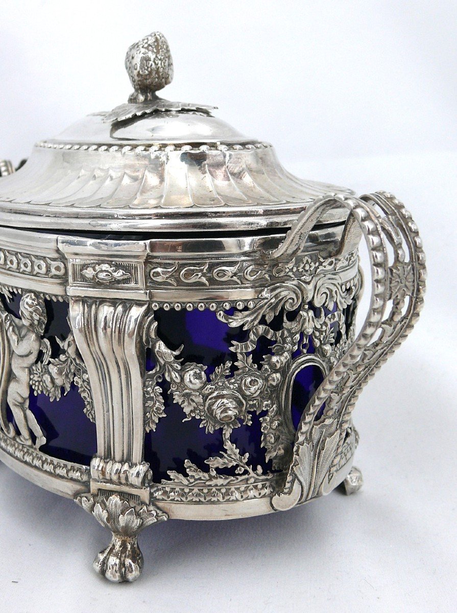 18th Century Solid Silver Sugar Bowl, Louis XVI, 1784, Pierre-claude Noblet.-photo-2