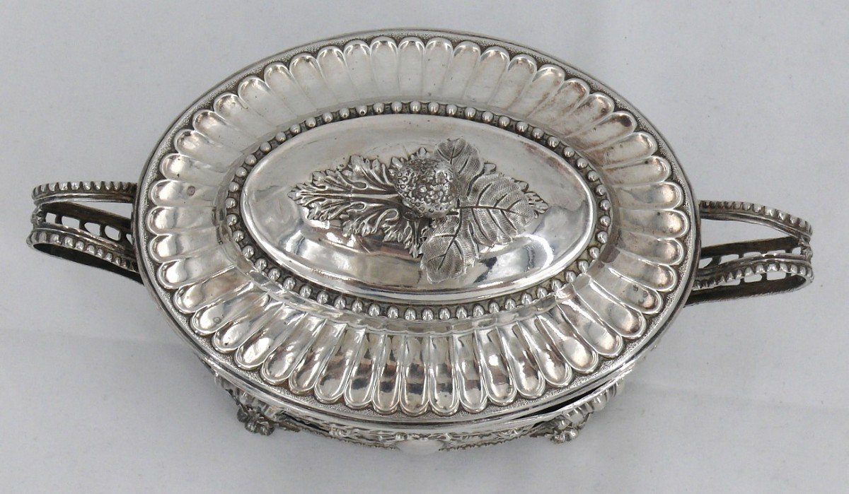 18th Century Solid Silver Sugar Bowl, Louis XVI, 1784, Pierre-claude Noblet.-photo-1