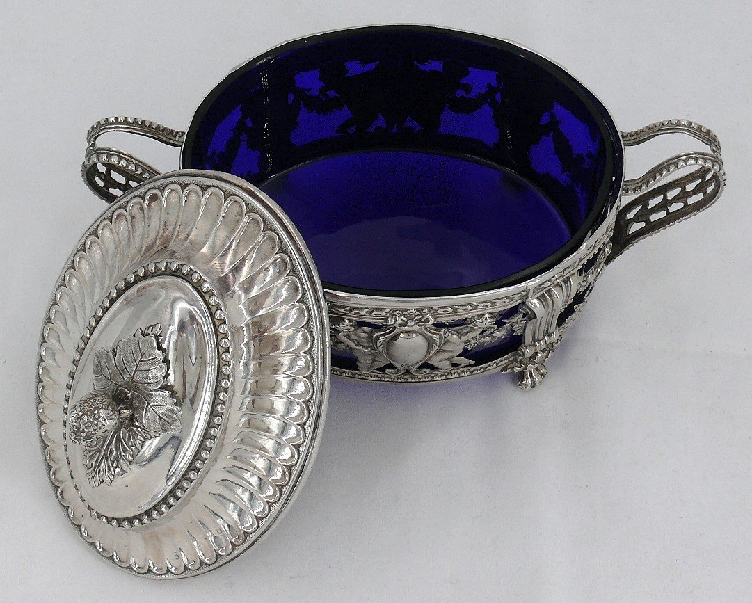 18th Century Solid Silver Sugar Bowl, Louis XVI, 1784, Pierre-claude Noblet.-photo-2