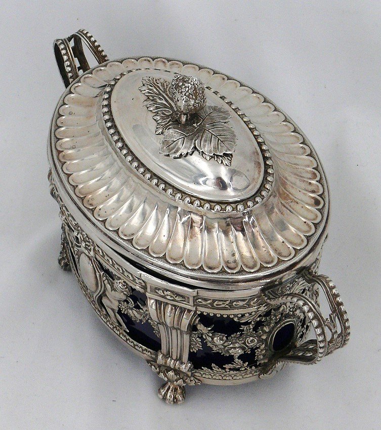 18th Century Solid Silver Sugar Bowl, Louis XVI, 1784, Pierre-claude Noblet.-photo-6