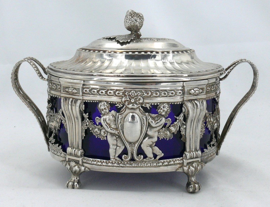 18th Century Solid Silver Sugar Bowl, Louis XVI, 1784, Pierre-claude Noblet.