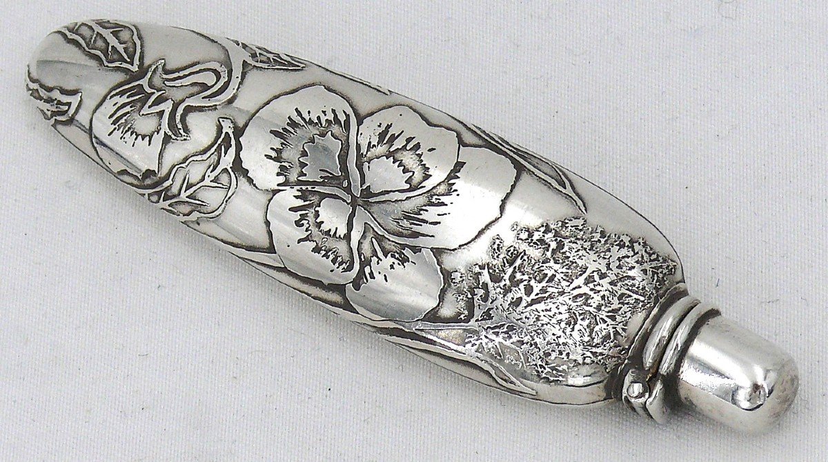 Tiffany & Co, Flacon à Parfum/sel, Argent Massif, Art Nouveau, Excellent état.-photo-1