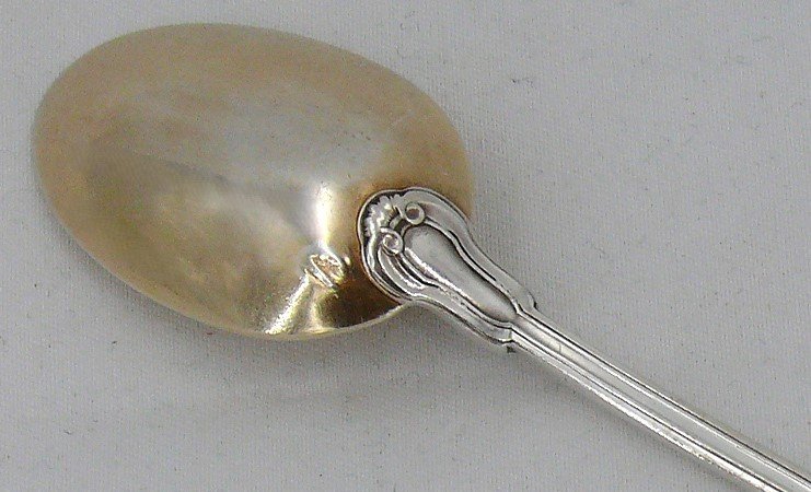 Hénin & Cie, 12 Mocha/coffee Spoons, Solid Silver Minerva And Vermeil, Gadroons.-photo-1