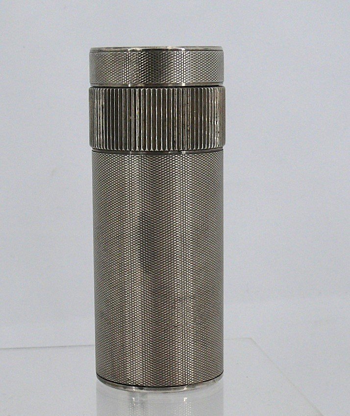 Beau Et Rare Briquet Dupond De Salon Cylindrique, Boite Et Certificat d'Origine.-photo-4