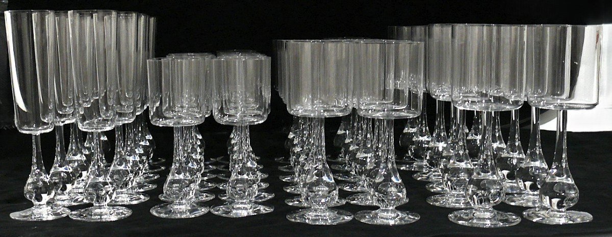 Boris Tabacoff Pour Baccarat, Service De 48 Verres En Cristal, Modèle José.-photo-4