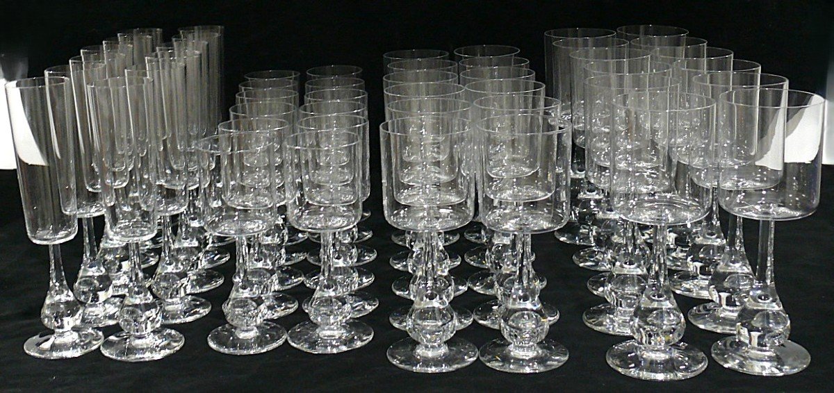 Boris Tabacoff Pour Baccarat, Service De 48 Verres En Cristal, Modèle José.-photo-3