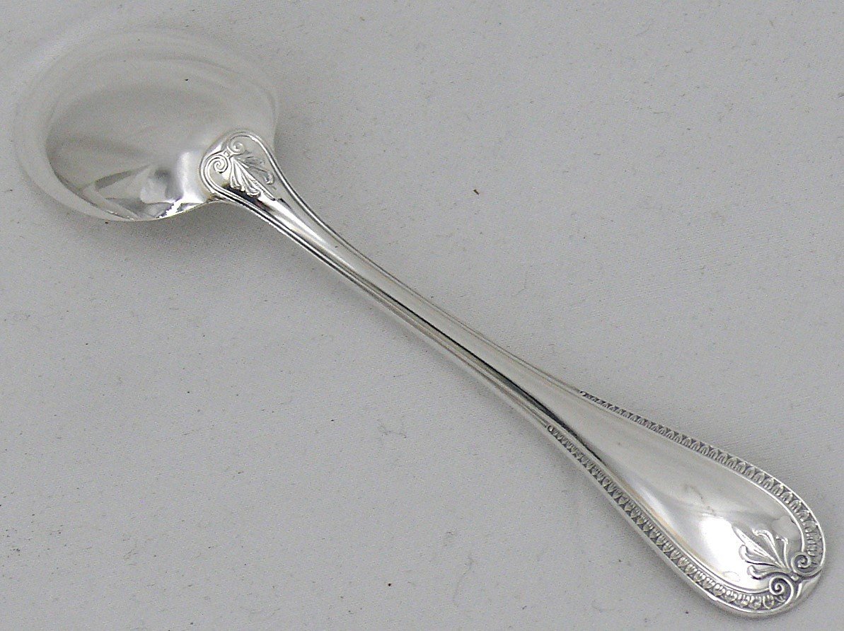 Christofle Malmaison Model, 12 Ice Cream Spoons/scoops, Silver Metal, Excellent Condition.-photo-2