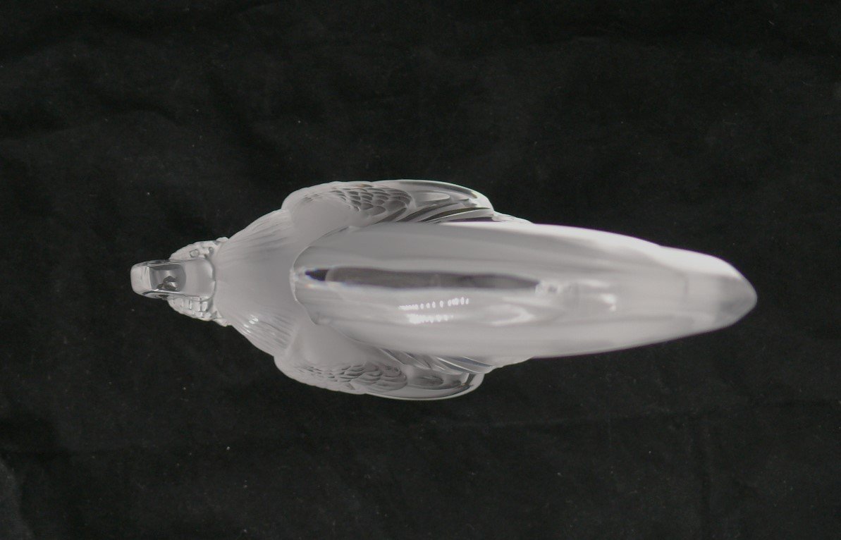 Lalique, Crystal Dwarf Rooster, Intact Piece, Signed.-photo-3