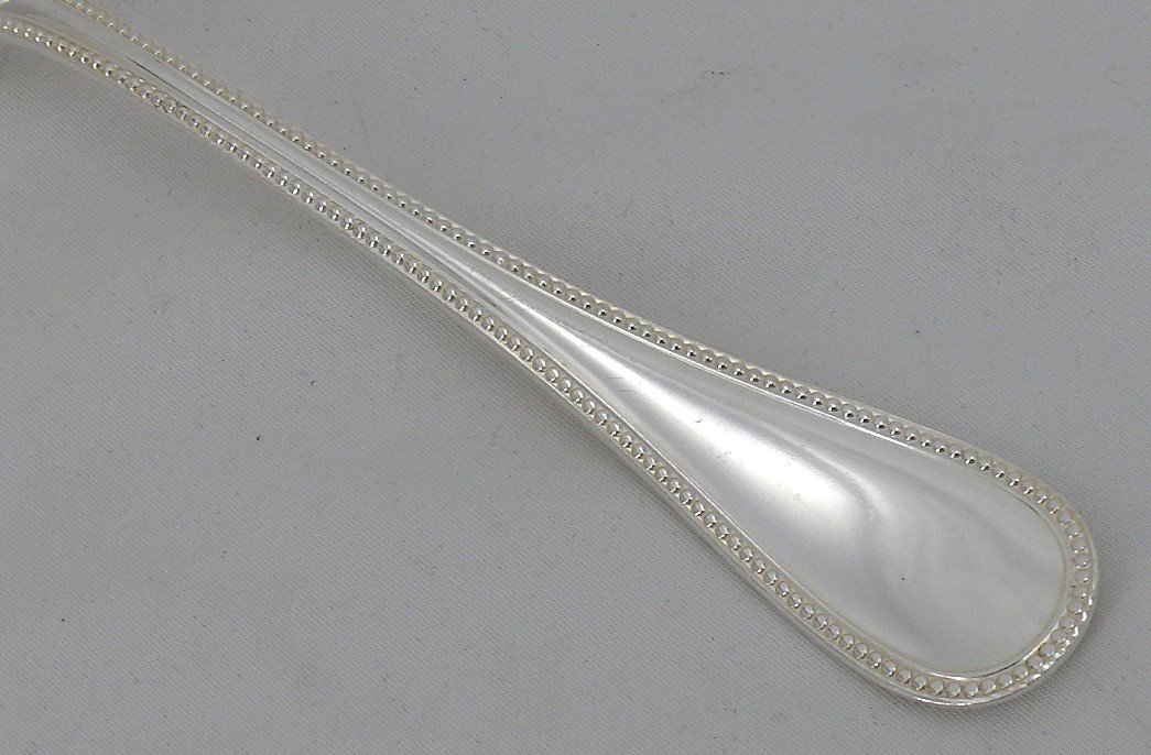 Christofle Perles Model, 12 Table Cutlery, 24 Pieces Silver Metal, Excellent Condition.-photo-4