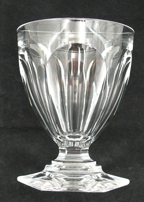 Baccarat Model Bourbon, 6 Water Glasses, Crystal, Signed, 11.6 Cm, Excellent Condition.-photo-3