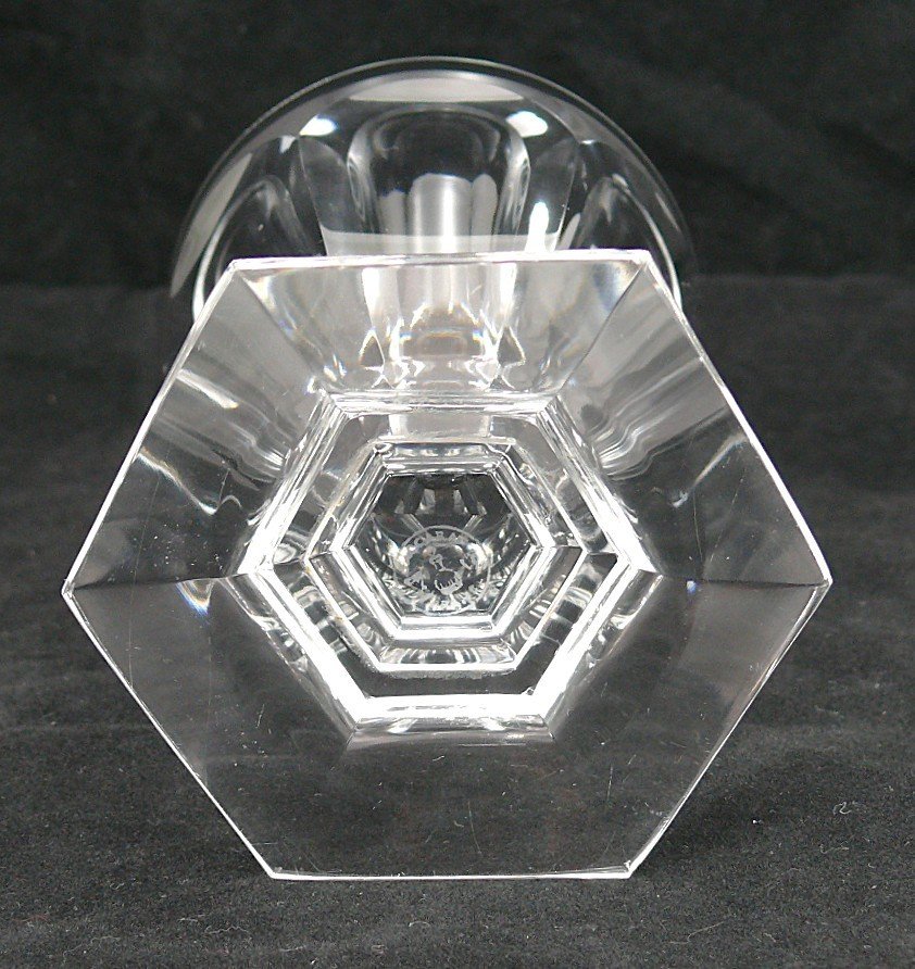 Baccarat Model Bourbon, 6 Water Glasses, Crystal, Signed, 11.6 Cm, Excellent Condition.-photo-3