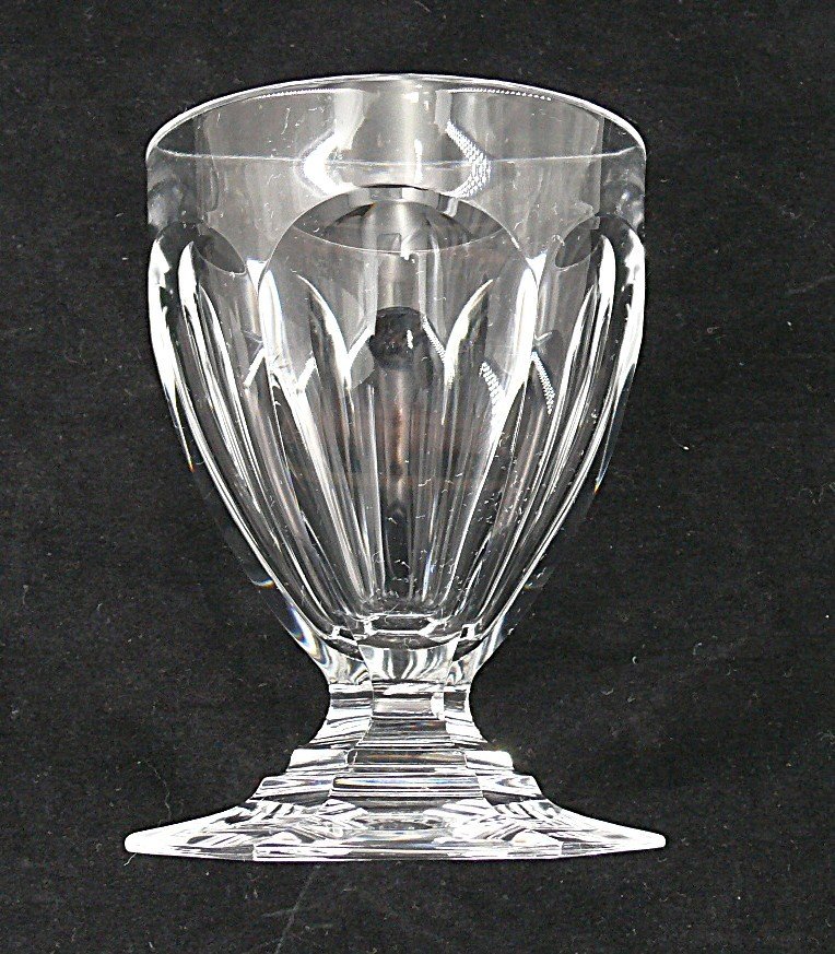 Baccarat Modèle Bourbon, 8 Verres à Vin, Cristal, Signés, 9,2 Cm, Excellent état.-photo-4