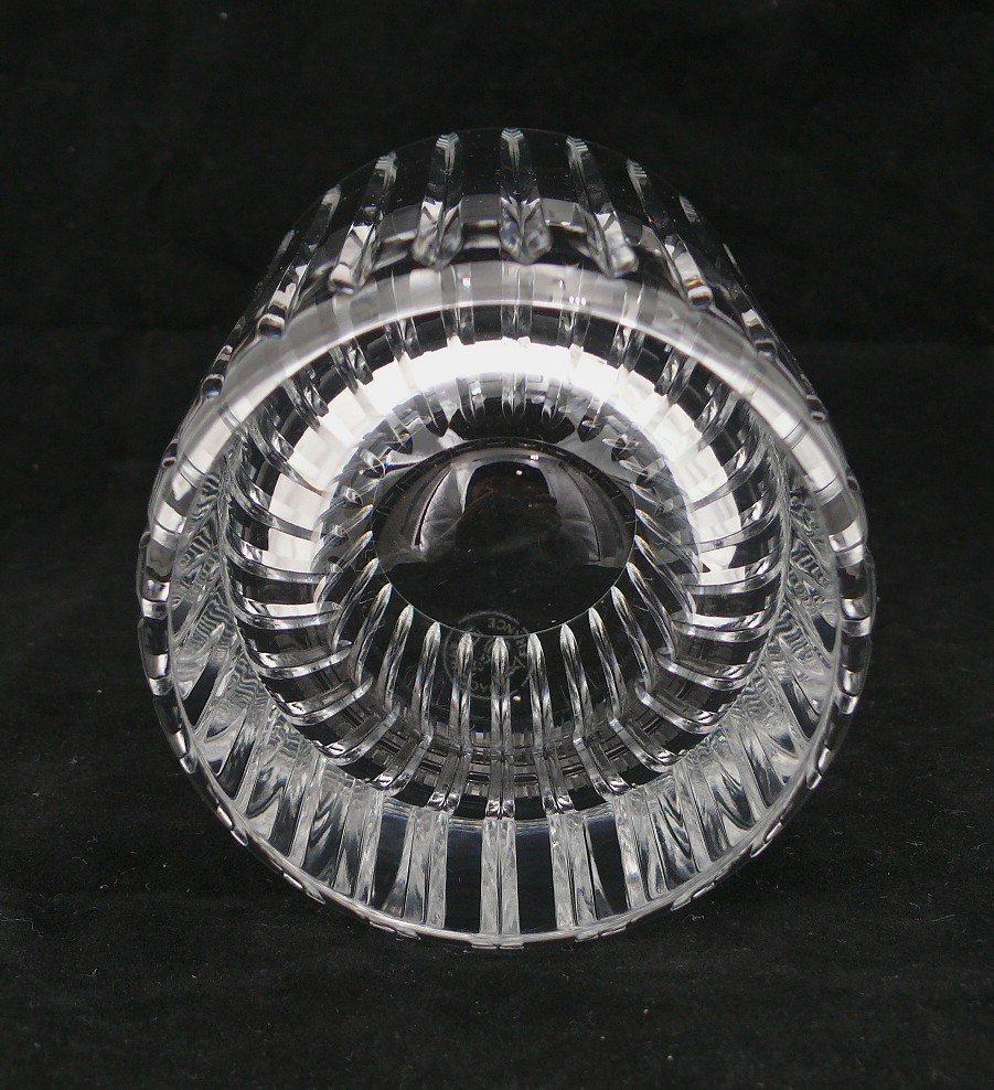 Baccarat Modèle Harmonie, Seau à Glace, Glaçons, Cristal Taillé, Intact.-photo-3