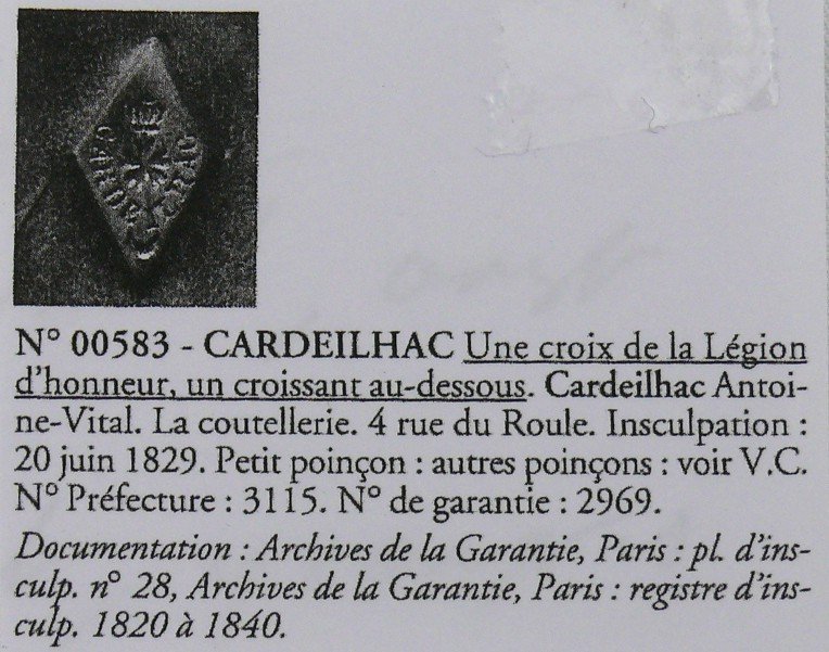 Cardeilhac, 12 Couteaux à Fruit, Vermeil Et Nacre, Poinçon Vieillard.-photo-6