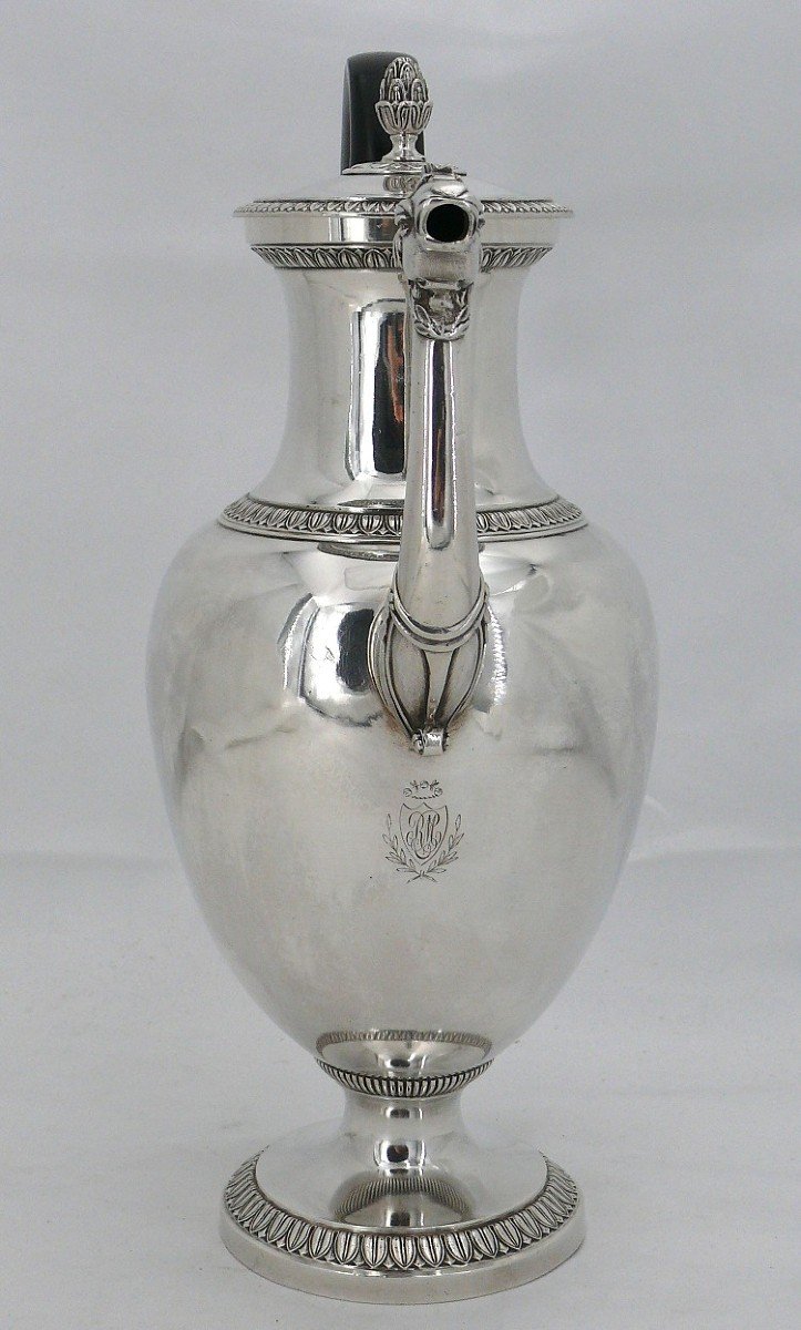 Beautiful Solid Silver Jug, Old Man, Mascaron, Camel Head And Ram.-photo-1