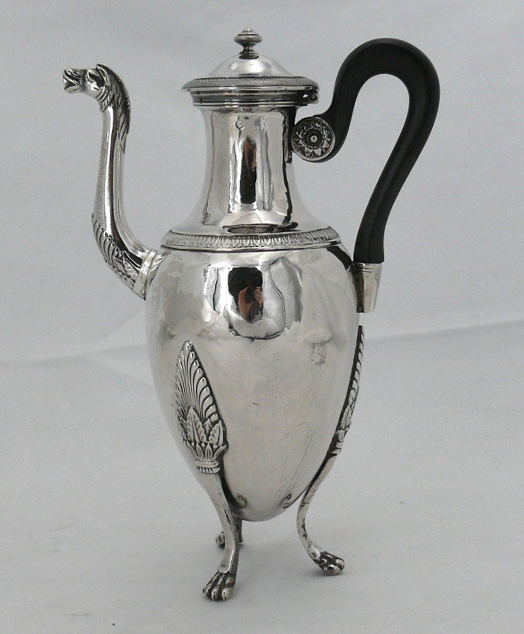 Small Empire Jug, Solid Silver Rooster.-photo-2