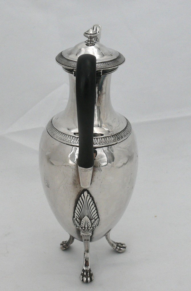 Small Empire Jug, Solid Silver Rooster.-photo-2