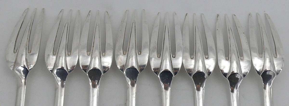 Ravinet d'Enfert Brantôme, 32-piece Cutlery Set With Knives, For 8 People, In Silver Metal.-photo-8