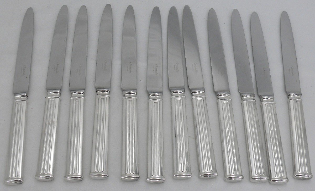 Christofle Triade Model, 61-piece Silver-plated Metal Cutlery Set, Near New.-photo-2