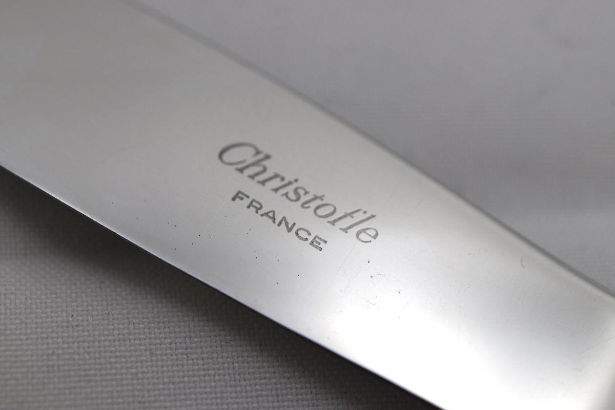 Christofle Marly Model, 12 Silver-plated Table Knives, In Excellent Condition.-photo-3