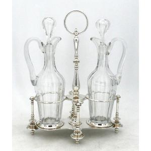 Cruet In Sterling Silver Old Man Hallmark, 1819-1838, Restoration Period.