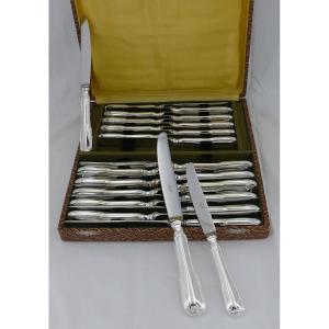 Chambly, 24 Au Filet Model Knives, 12 Table Knives + 12 Dessert/cheese/cheese Knives.