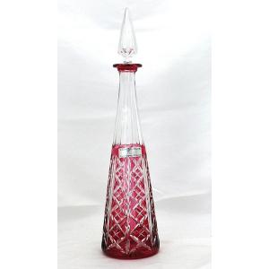 Saint Louis Modèle Risling, Carafe En Cristal Doublé, Signée, 41,5 Cm, Excellent état.