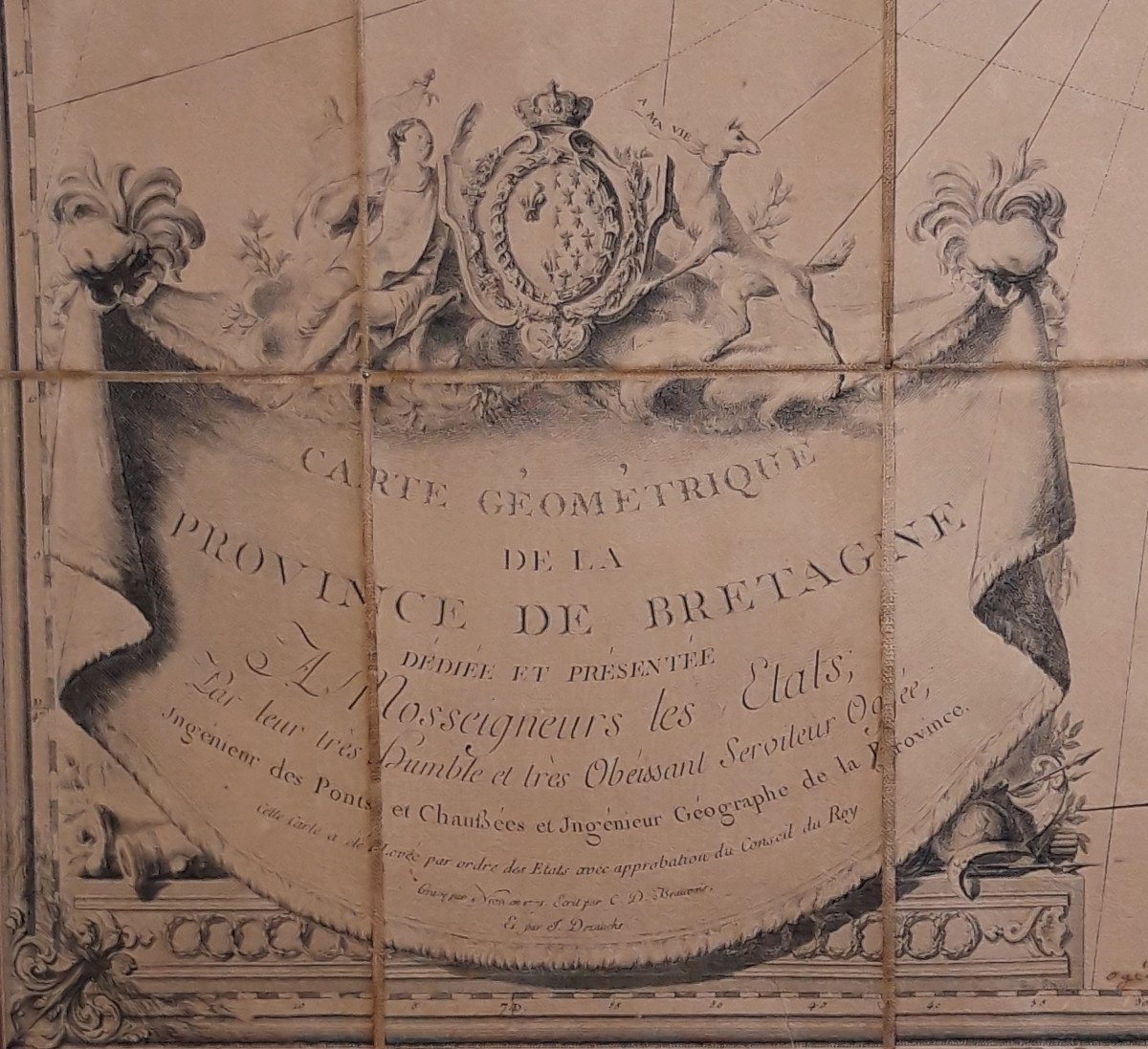 Carte géométrique de la province de Bretagne - 1771 par J.B.Ogée-photo-4