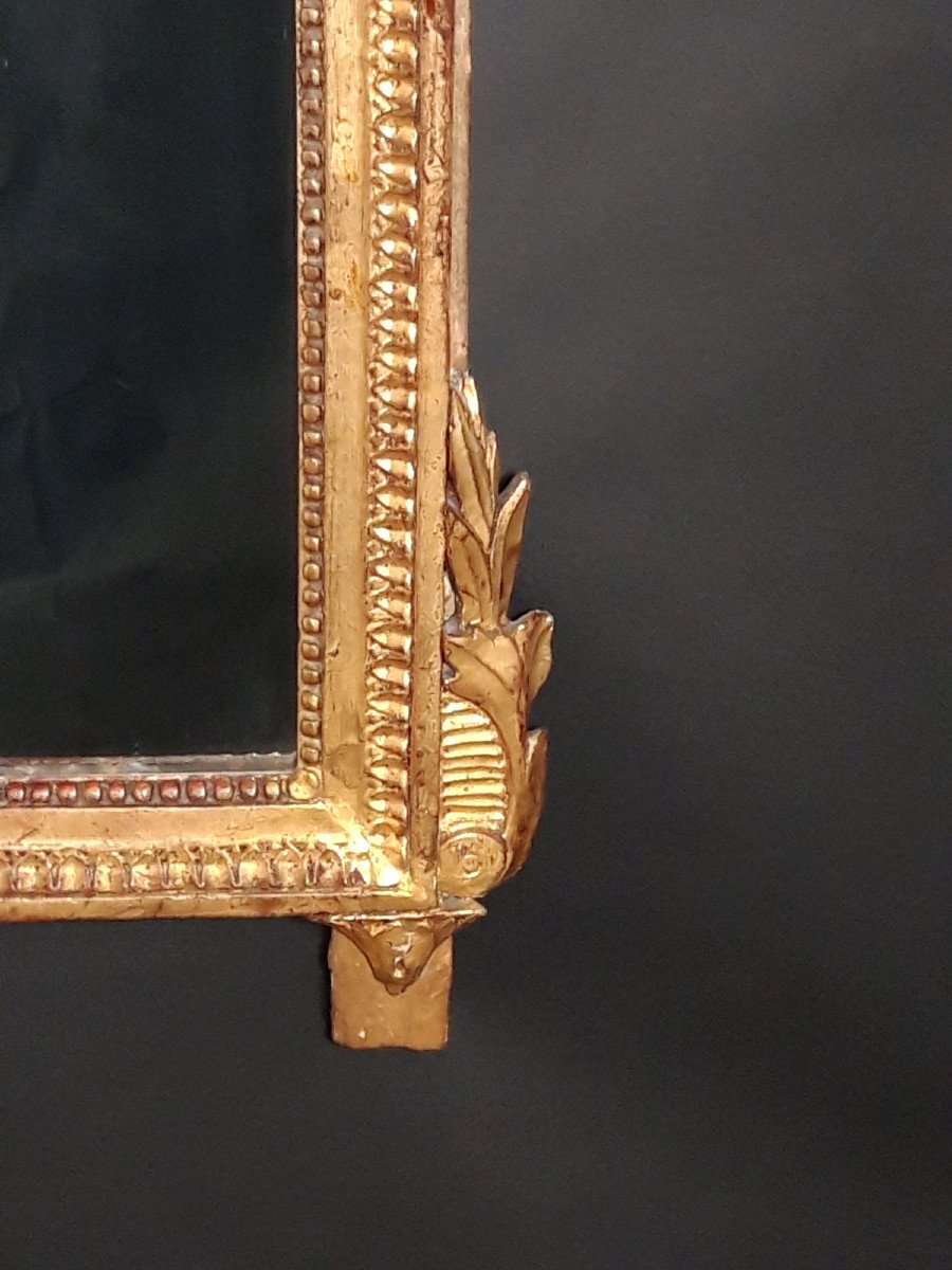 Louis XVI Period Mirror In Golden Wood-photo-3