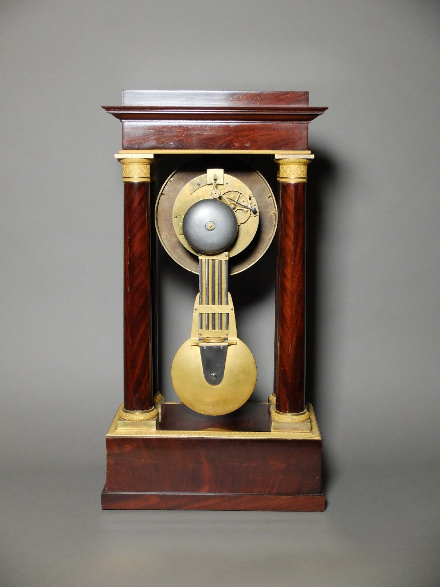 Empire Regulator Clock In Mahogany - Early 19th Century-photo-4