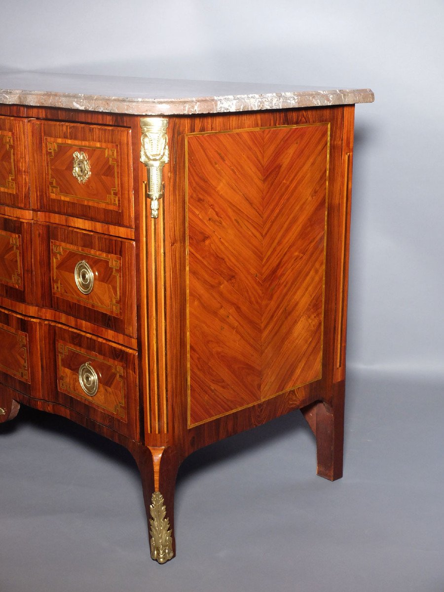 Marquetry Chest Of Drawers, Transition Period-photo-3