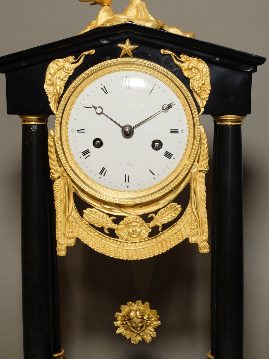 Portico Clock From The Louis XVI Period-photo-4