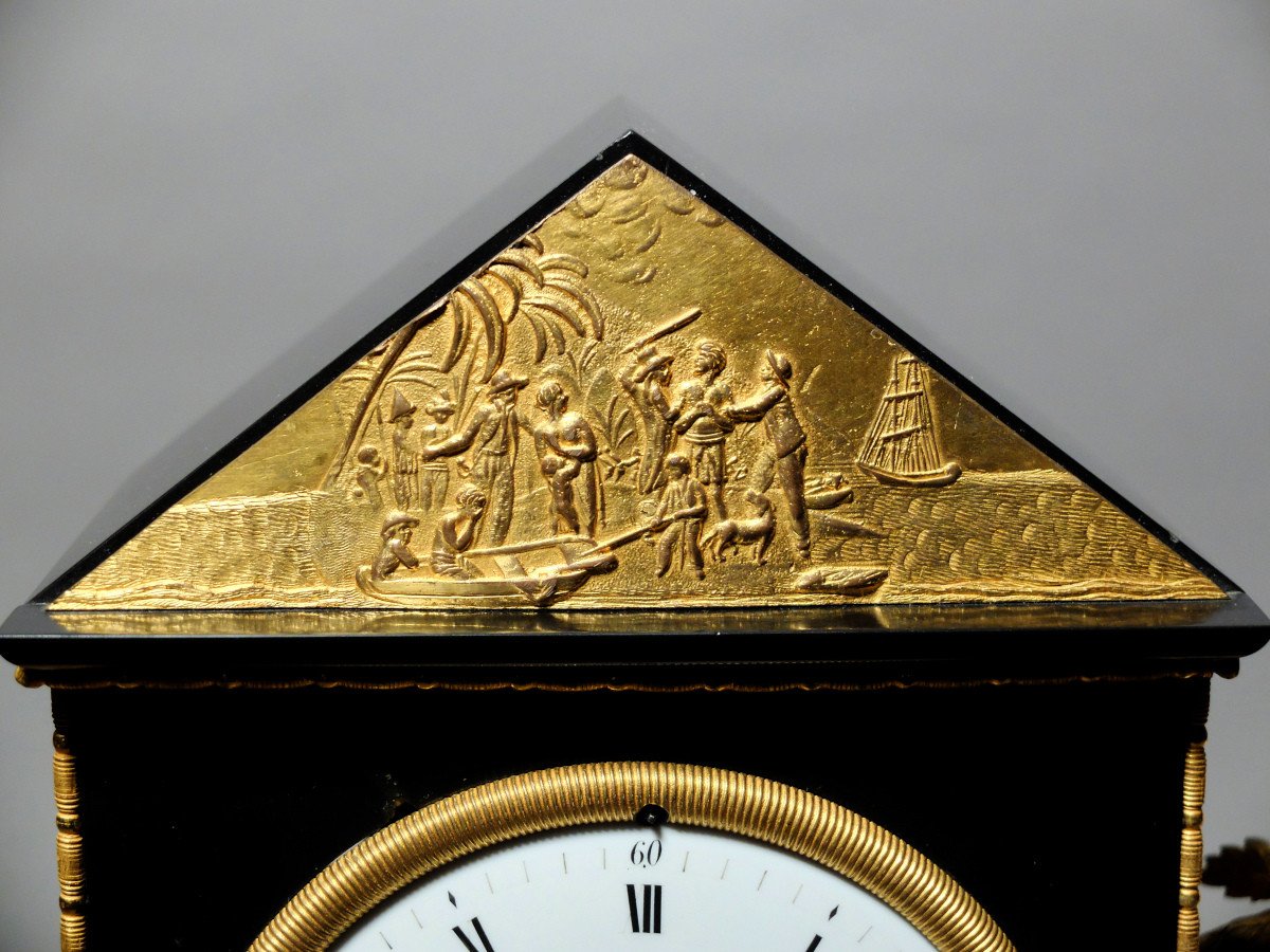 Directoire Clock After “the Slave Trade” By George Morland-photo-1