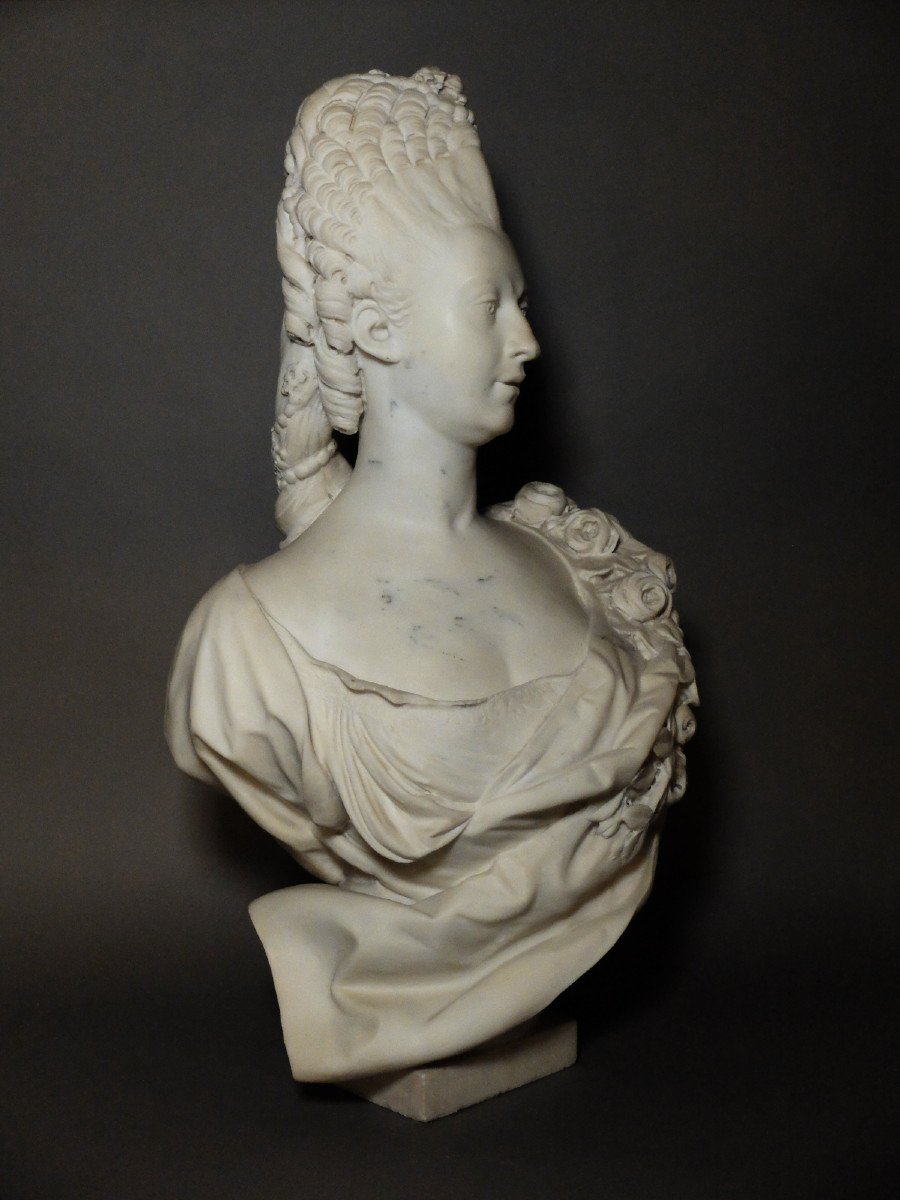 Marble Bust Of Princess De Lamballe-photo-3