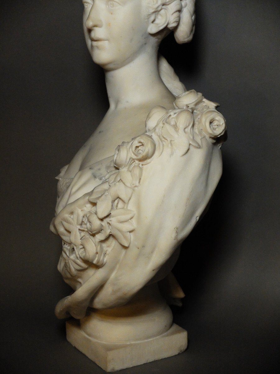 Marble Bust Of Princess De Lamballe-photo-3