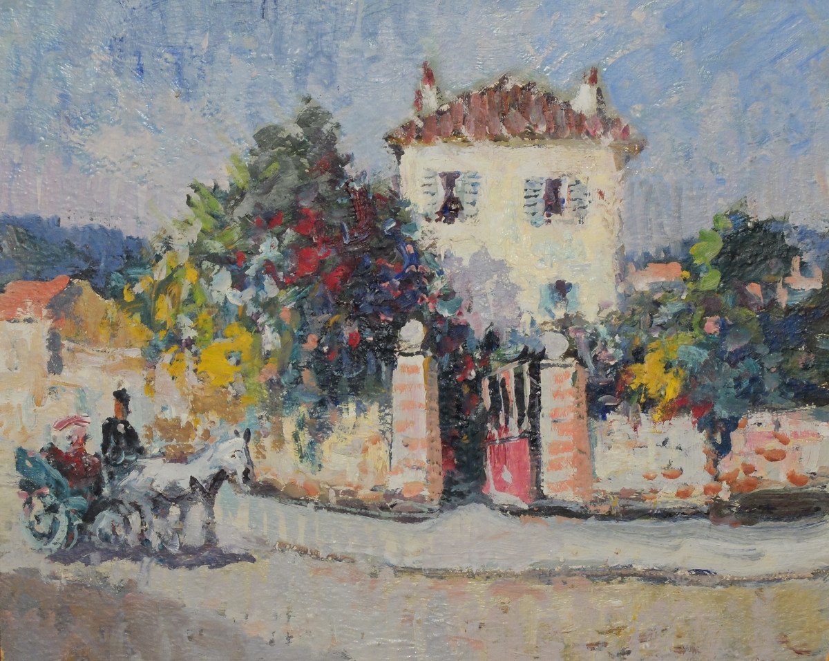 "L'entrée de la maison" - Mério Ameglio (1897-1970)-photo-2