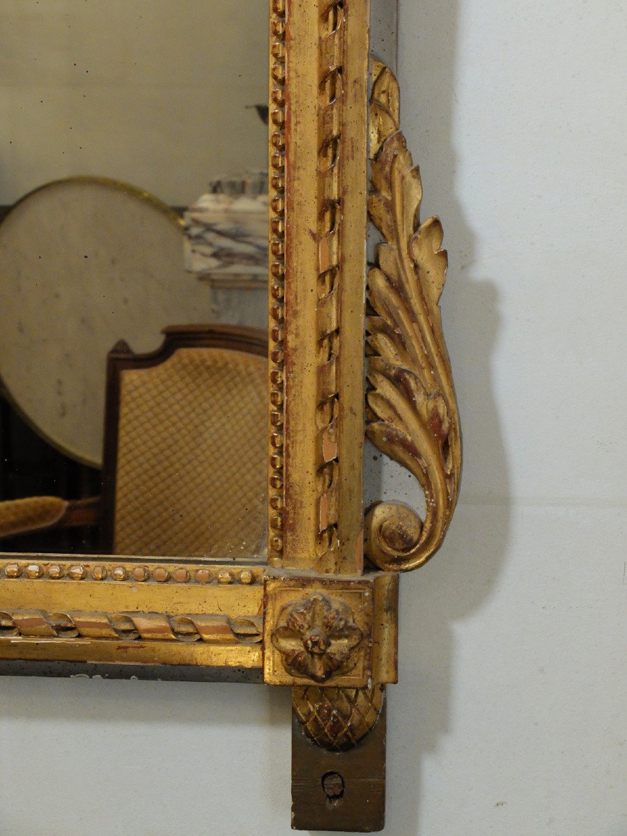 Louis XVI Period Mirror - Gilded Wood-photo-2