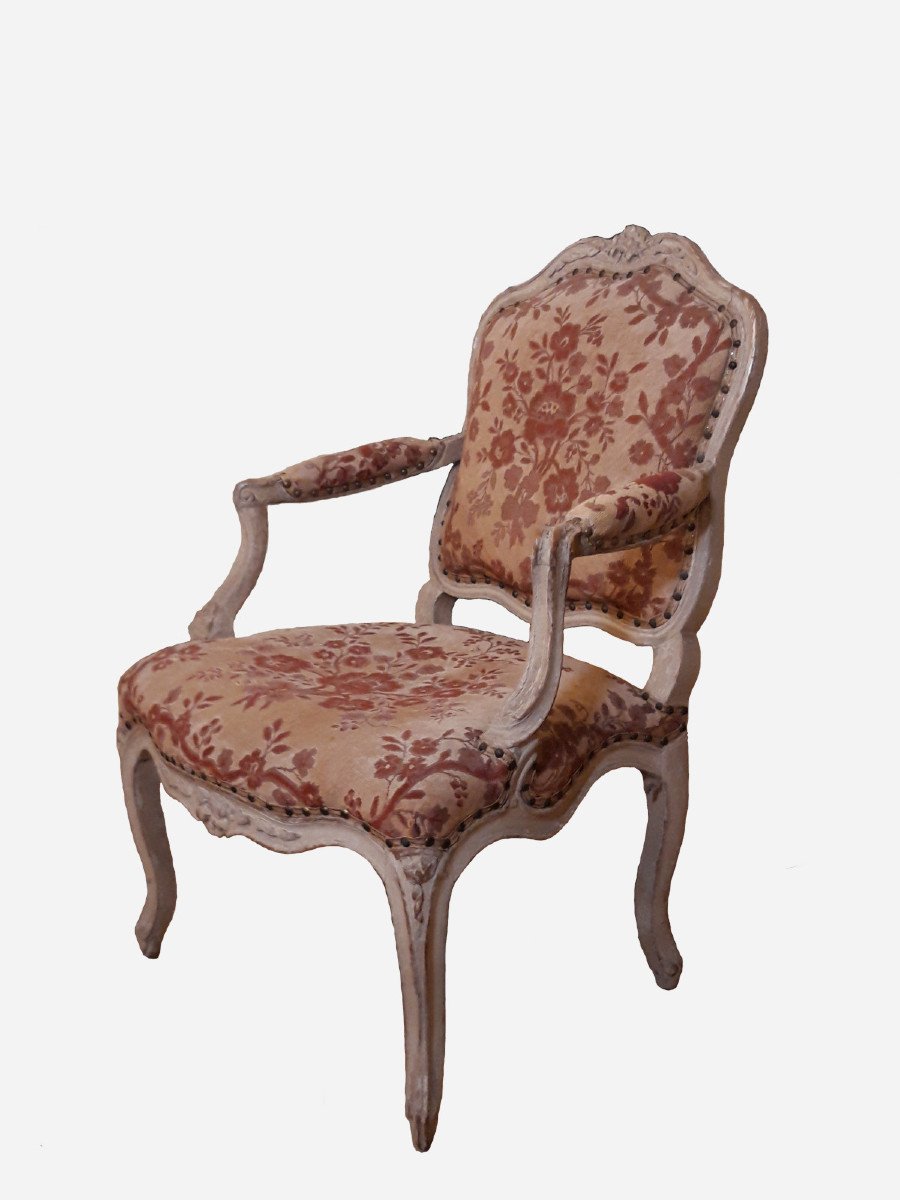 Suite Of 4 Queen Armchairs From The Louis XV Period-photo-3