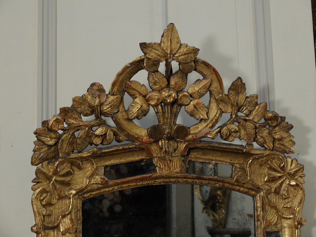 Miroir à parecloses d'époque Louis XV-photo-2